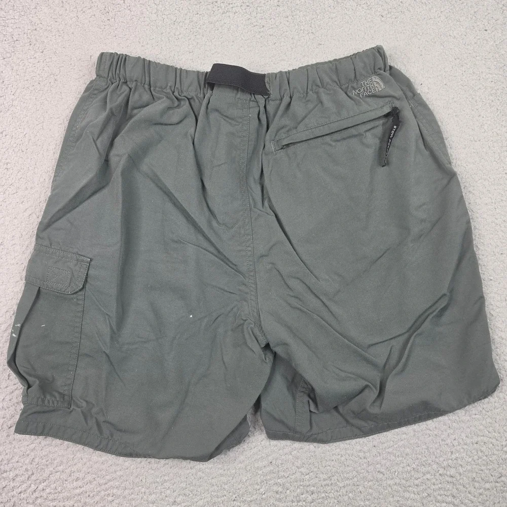 The North Face Cargo Hiking Shorts Mens Medium Green‎ Nylon Belted